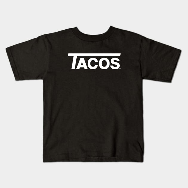 Tacos Kids T-Shirt by Double Overhead